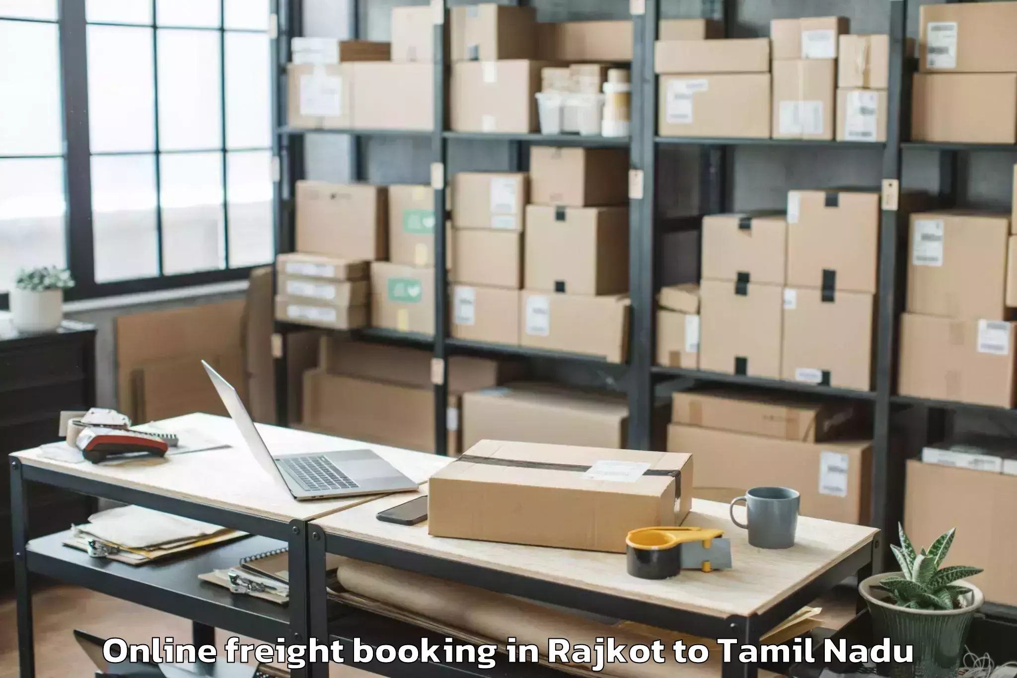 Top Rajkot to Arcot Online Freight Booking Available